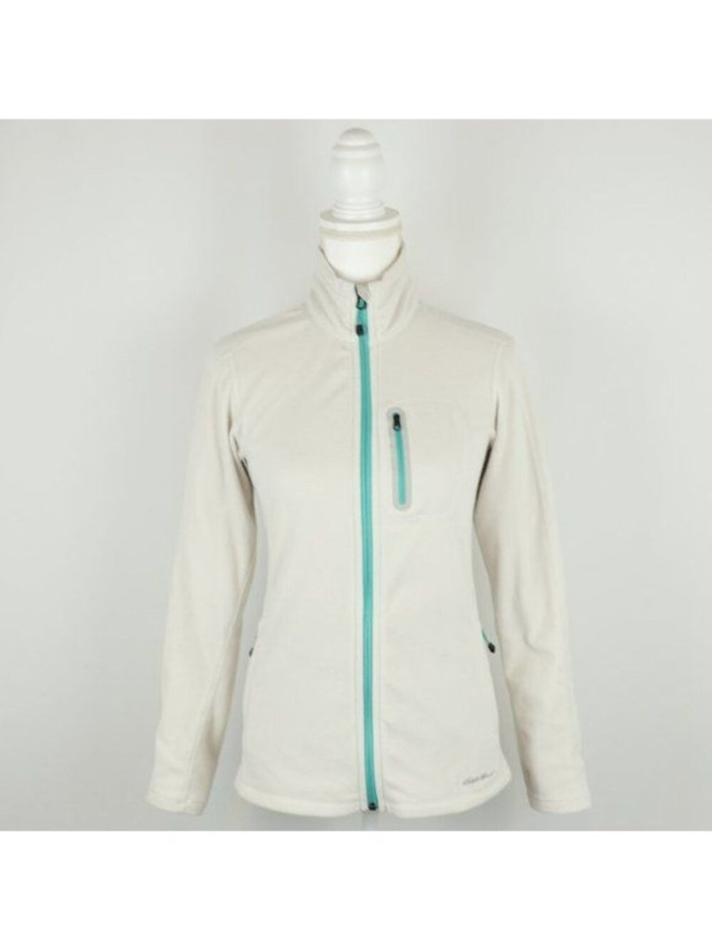 Eddie Bauer First Ascent Women's XS Off White Fleece Full Zip Jacket